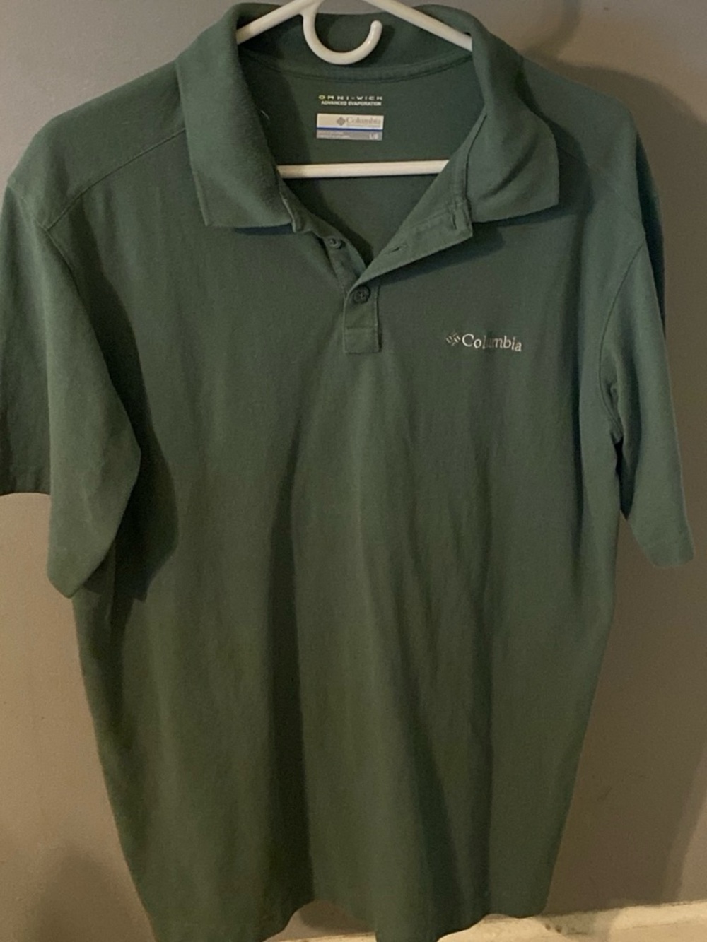 Columbia Men's Forest Green Polo Shirt with Logo